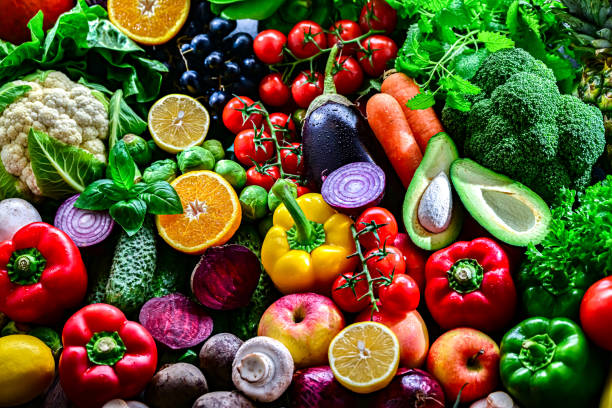 istock Fresh raw vegetables and fruits 2182623328