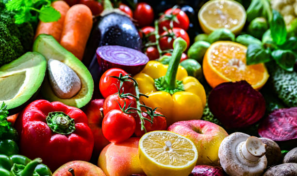 istock Fresh raw vegetables and fruits 2182623337