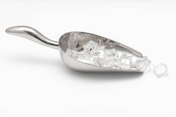 istock Bar Scoop with Ice Cubes Isolated on White Background 2182629306