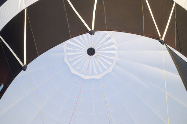 the dome of the balloon from the inside. copy space.