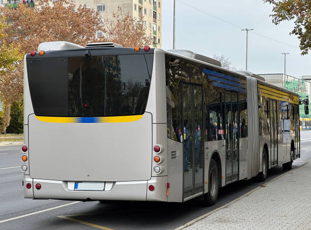 istock Bus at the bus stop in the city 2182633729