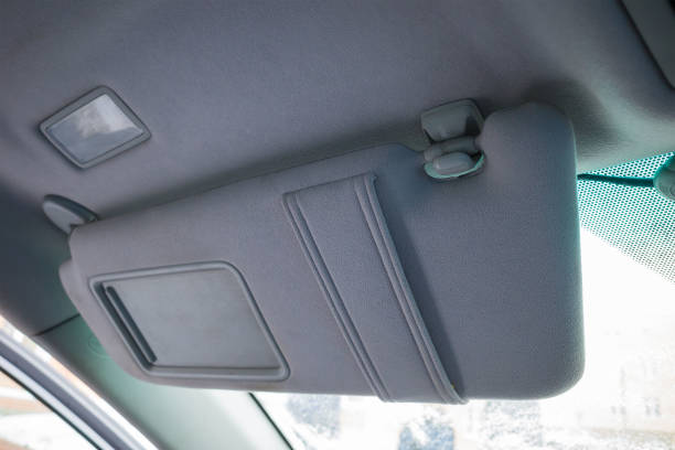 istock visor on the driver's side in a non-new car 2182634263