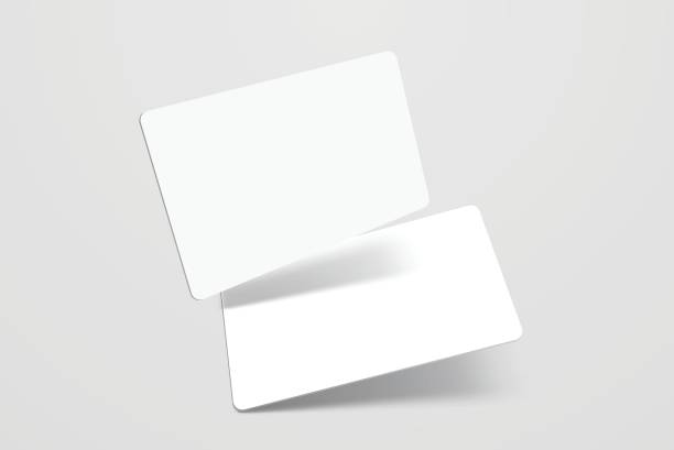 istock Rounded corners business card, gift card or credit card with shadow. Mockup design for presentation branding, corporate identity, ads, personal, stationery, document, graphic presenting. Vector 2182637104
