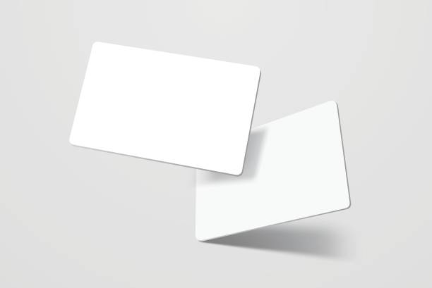 istock Rounded corners business card, gift card or credit card with shadow. Mockup design for presentation branding, corporate identity, ads, personal, stationery, document, graphic presenting. Vector 2182637106