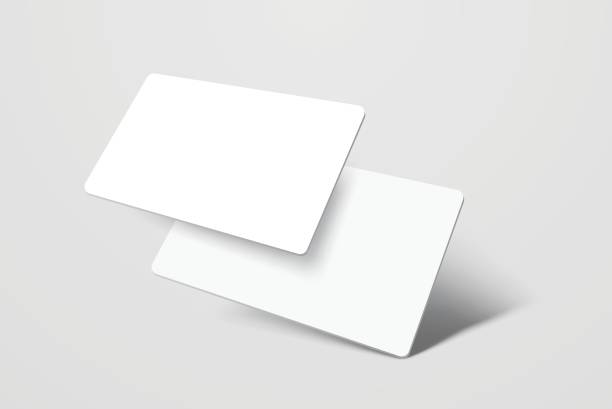 istock Rounded corners business card, gift card or credit card with shadow. Mockup design for presentation branding, corporate identity, ads, personal, stationery, document, graphic presenting. Vector 2182637131