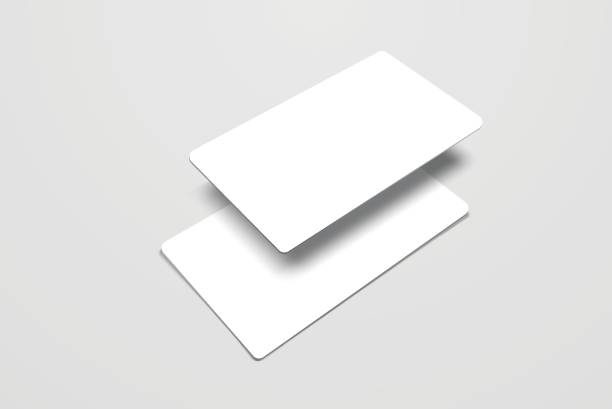 istock Rounded corners business card, gift card or credit card with shadow. Mockup design for presentation branding, corporate identity, ads, personal, stationery, document, graphic presenting. Vector 2182637133