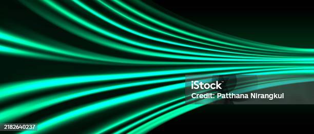 Speed Pattern Green Abstract Green Light Fast Speed Motion Curve Technology Futuristic ...