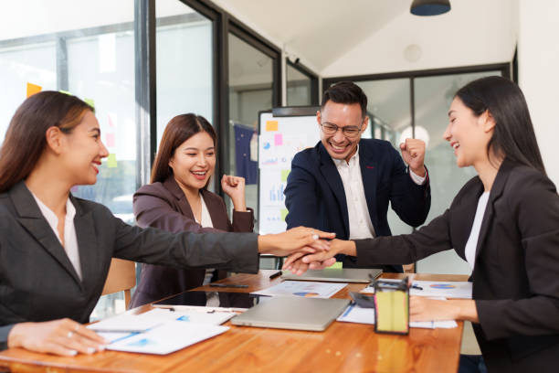 istock Asian Business Group Discuss work Presented at the meeting 2182642231