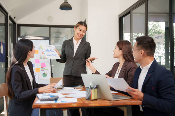 istock Asian Business Group Discuss work Presented at the meeting 2182642313