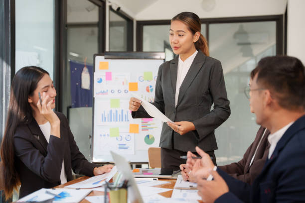 istock Asian Business Group Discuss work Presented at the meeting 2182642333