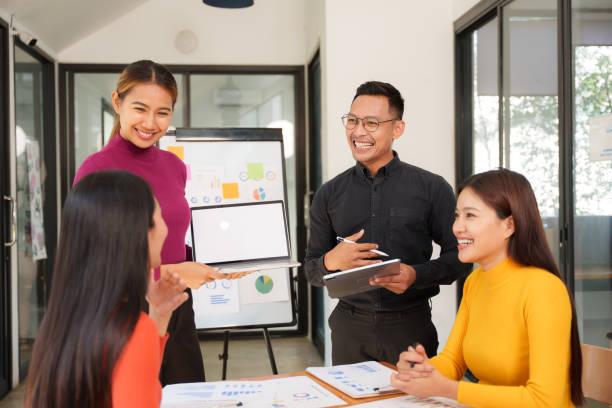istock Asian Business Group Discuss work Presented at the meeting 2182643786