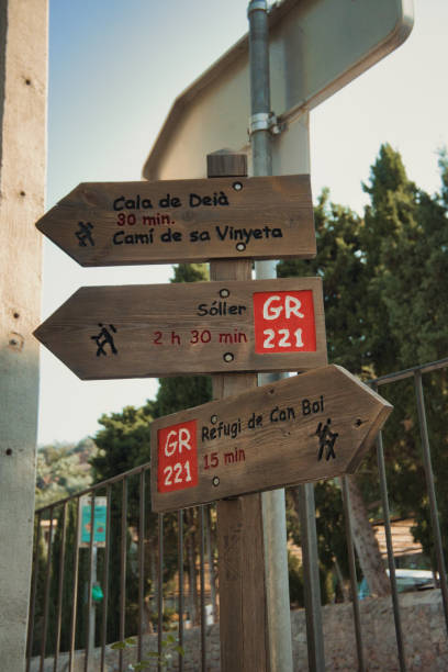 istock Signposts in Deia Mallorca for different roads 2182643841