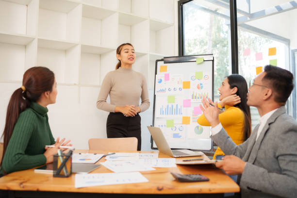 istock Asian Business Group Discuss work Presented at the meeting 2182645269