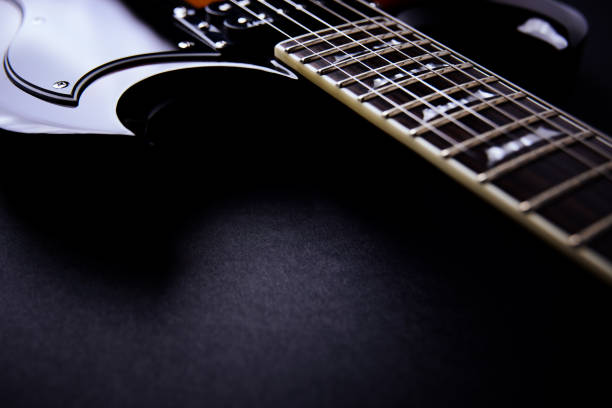 istock Fretboard of modern electric guitar. Close up. 2182650808