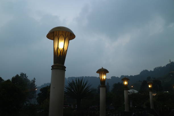 istock Tranquil Evening with Vintage Street Lamps 2182655147