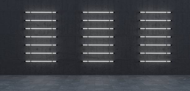 istock Floor background, neon lights, neon lights, room, lights, 3D illustration 2182659375