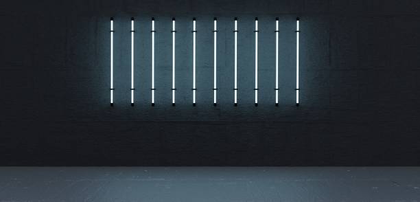 istock Floor background, neon lights, neon lights, room, lights, 3D illustration 2182659378