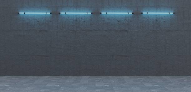 istock Floor background, neon lights, neon lights, room, lights, 3D illustration 2182659403