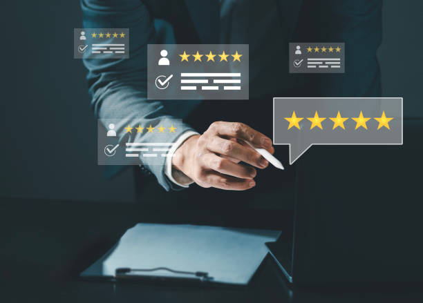 istock Online customer satisfaction survey service concept, customer rating service based on user experience and quality feedback, business reputation ranking from buyers 2182662764