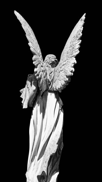 istock Angel of deeath against the black background 2182662861