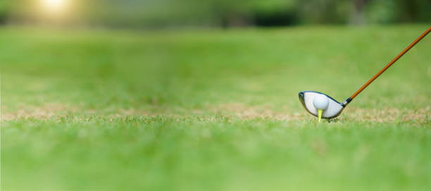 istock Man is playing golf in morning. 2182666046