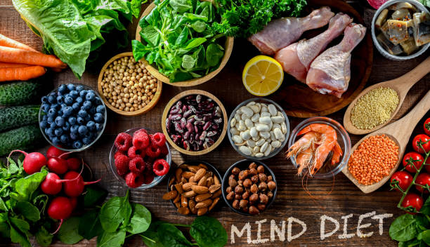 istock Food products representing the MIND diet 2182669328