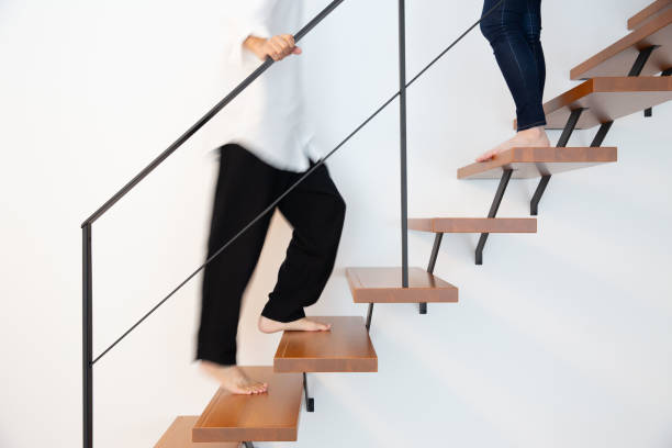 istock Skeleton stairs, person, Japanese, stylish 2182669969