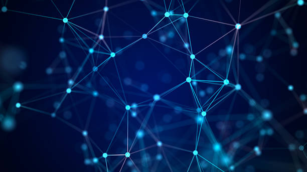 istock Modern design of network connection structure. Abstract background with interlacing dots and lines. 3D rendering. 2182670088