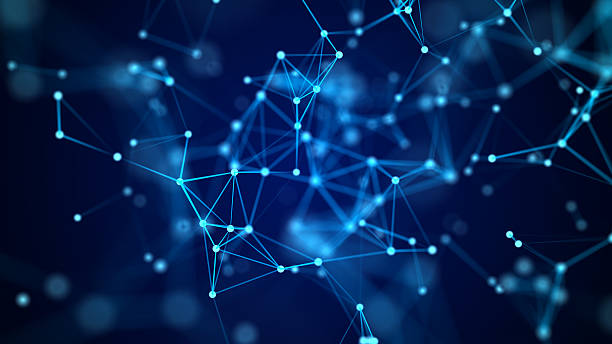 istock Modern design of network connection structure. Abstract background with interlacing dots and lines. 3D rendering. 2182670097