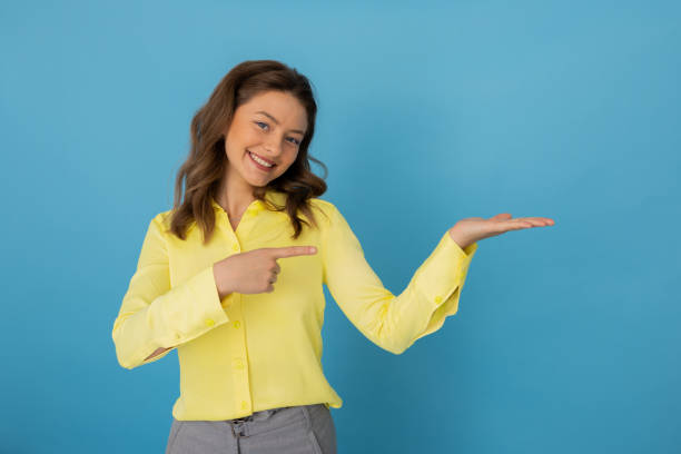 istock Young woman illustrating her goals with a confident gesture 2182673792