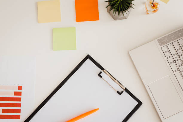 istock Market researching chart at office desk 2182674158