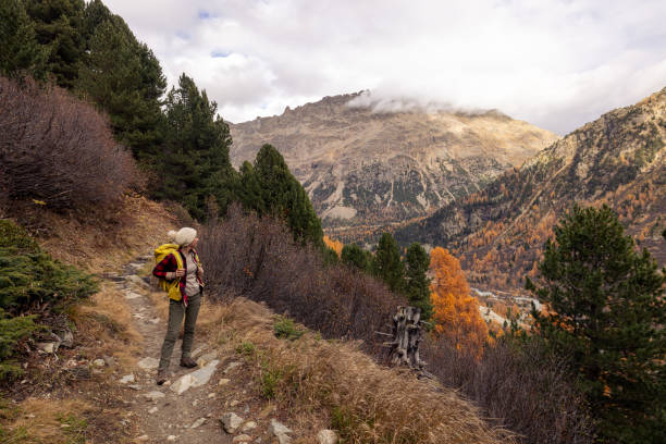 istock Autumn Mountain Hike with Scenic View 2182674476