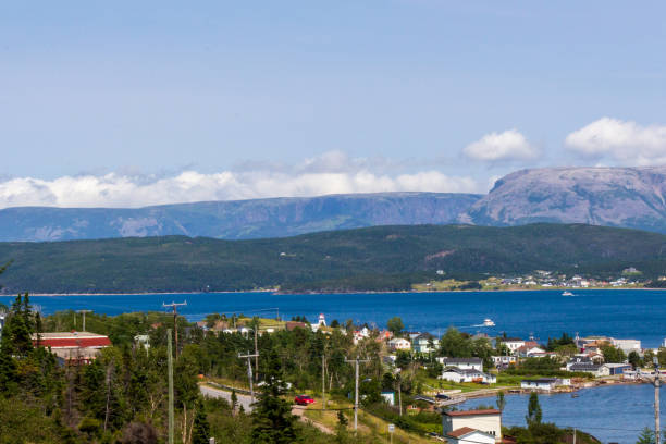 istock Scenic Coastal Town with Mountain and Ocean Views 2182677302