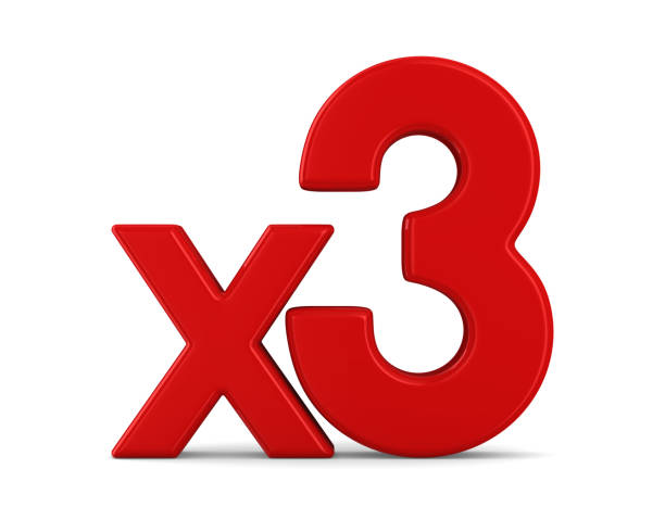istock Red x3 symbol on white background. Isolated 3d illustration 2182682596