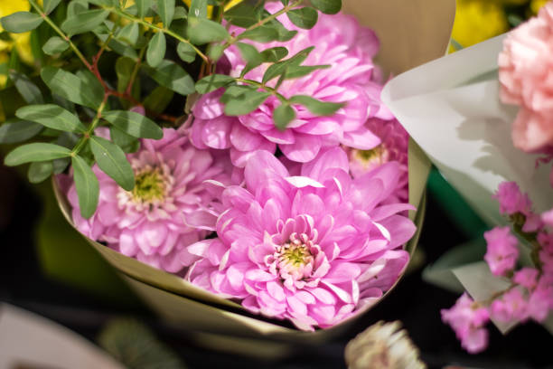 istock Flowers in a gift pack close up 2182684490
