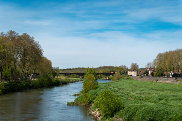 istock Adour river and historic bridge in Dax, Basque Country 2182686577