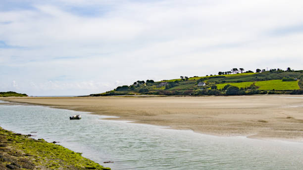 istock Sandy Irish beach on a summer day. Seaside landscape. 2182687131