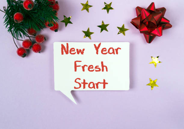 istock New Year greeting reading New Year Fresh Start on vibrant background 2182700887