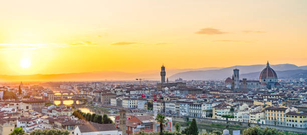 istock Panoramic view of Florence-Italy at sunset. 2182700938