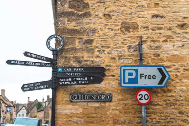 Burford Direction Signpost; Cotswolds