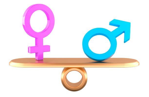 istock Gender Equality, concept. Equality between men and women. 3D rendering 2182710771