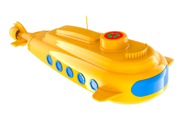 istock Toy yellow submarine for Kids, 3D rendering 2182712026