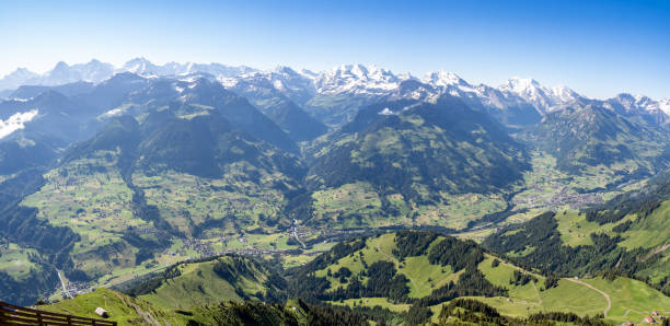 istock Valley and mountain views from Niesen mountain, Switzerland 2182713423