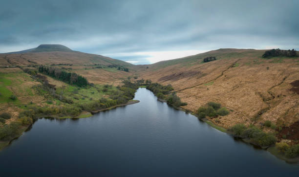 Scenic landscape featuring the silent valley reservoir with the mourne mountains in the background on a sunny day in northern ireland