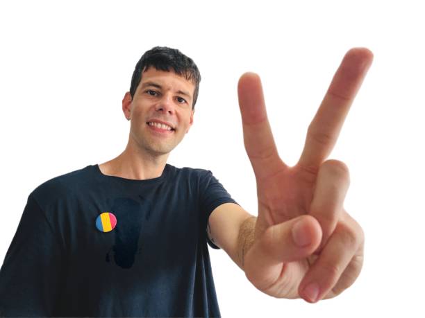 istock Adult student of a Romanian as a foreign language course happy and optimistic. 2182720547