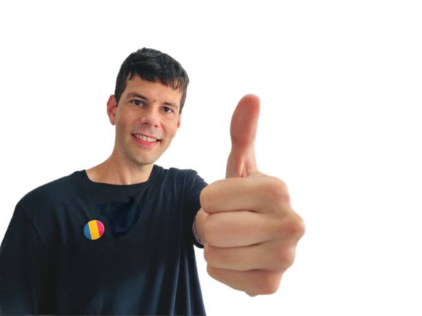 istock Adult student of a Romanian as a foreign language course happy and optimistic. 2182720555