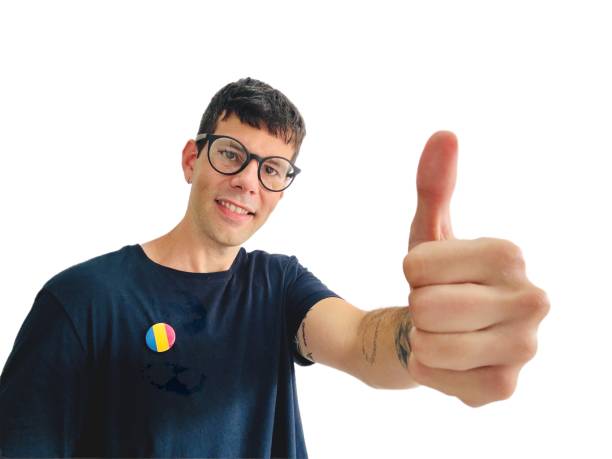 istock Adult student of a Romanian as a foreign language course happy and optimistic. 2182720577