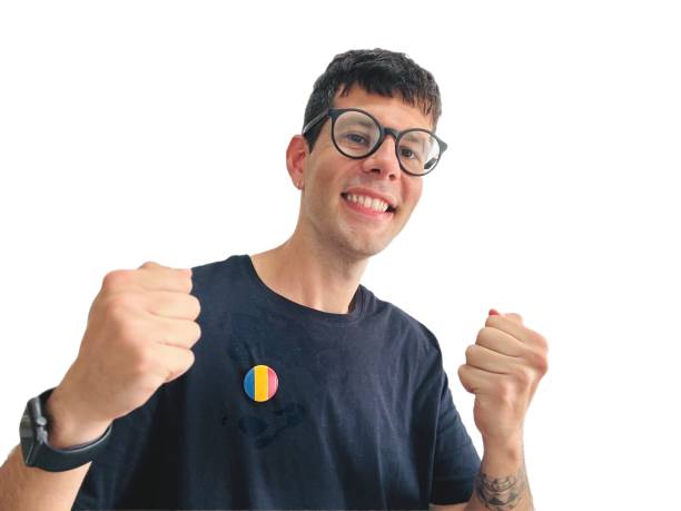 istock Adult student of a Romanian as a foreign language course happy and optimistic. 2182720639