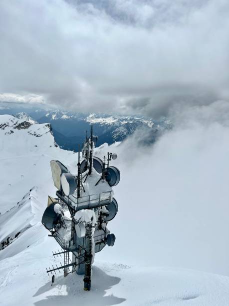 The snow covered Santis peak (2502 m), the highest mountain in the Alpstein massif of northeastern Switzerland and the  culminating point of the Appenzell Alps. Among the most prominent summits in the Alps. The panorama from the summit is spectacular.