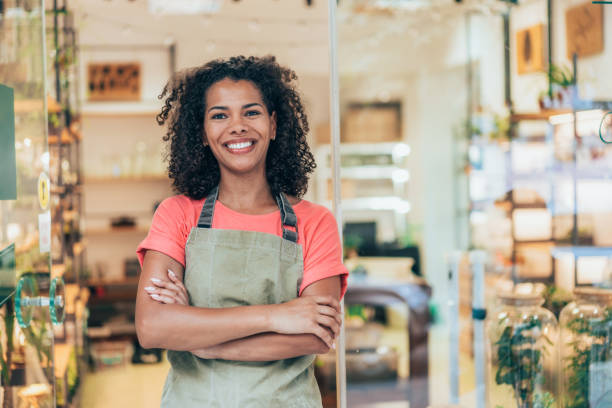 istock Beautiful flower shop owner 2182727074